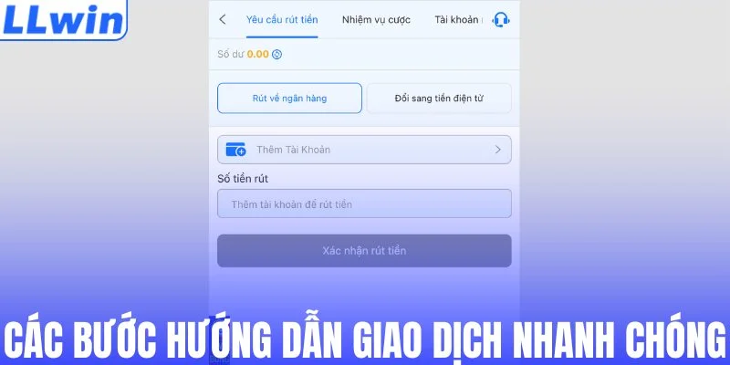 Các bước hướng dẫn để giao dịch nhanh chóng
