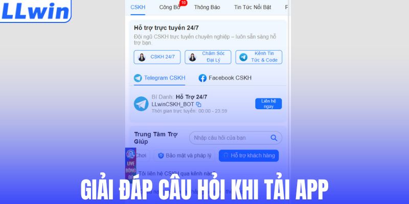 Câu hỏi thường gặp khi thực hiện tải app