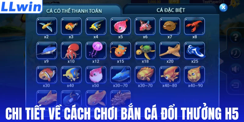Chi tiết về cách chơi bắn cá đổi thưởng H5