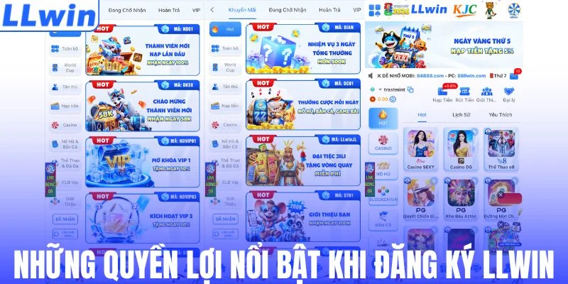 Những quyền lợi nổi bật khi đăng ký LLWIN