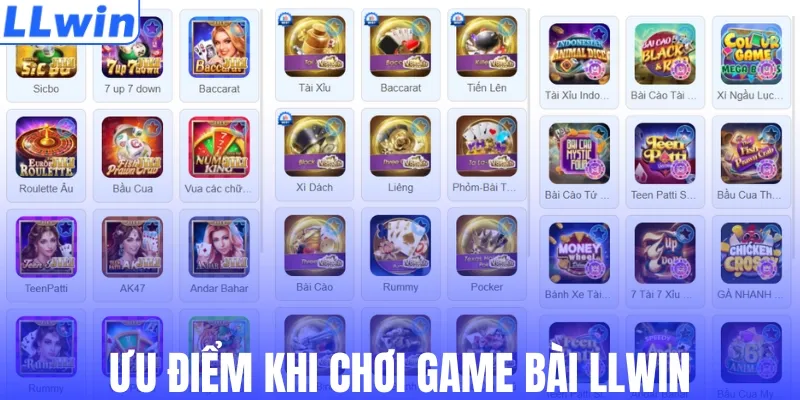 Ưu điểm khi chơi game bài LLWIN